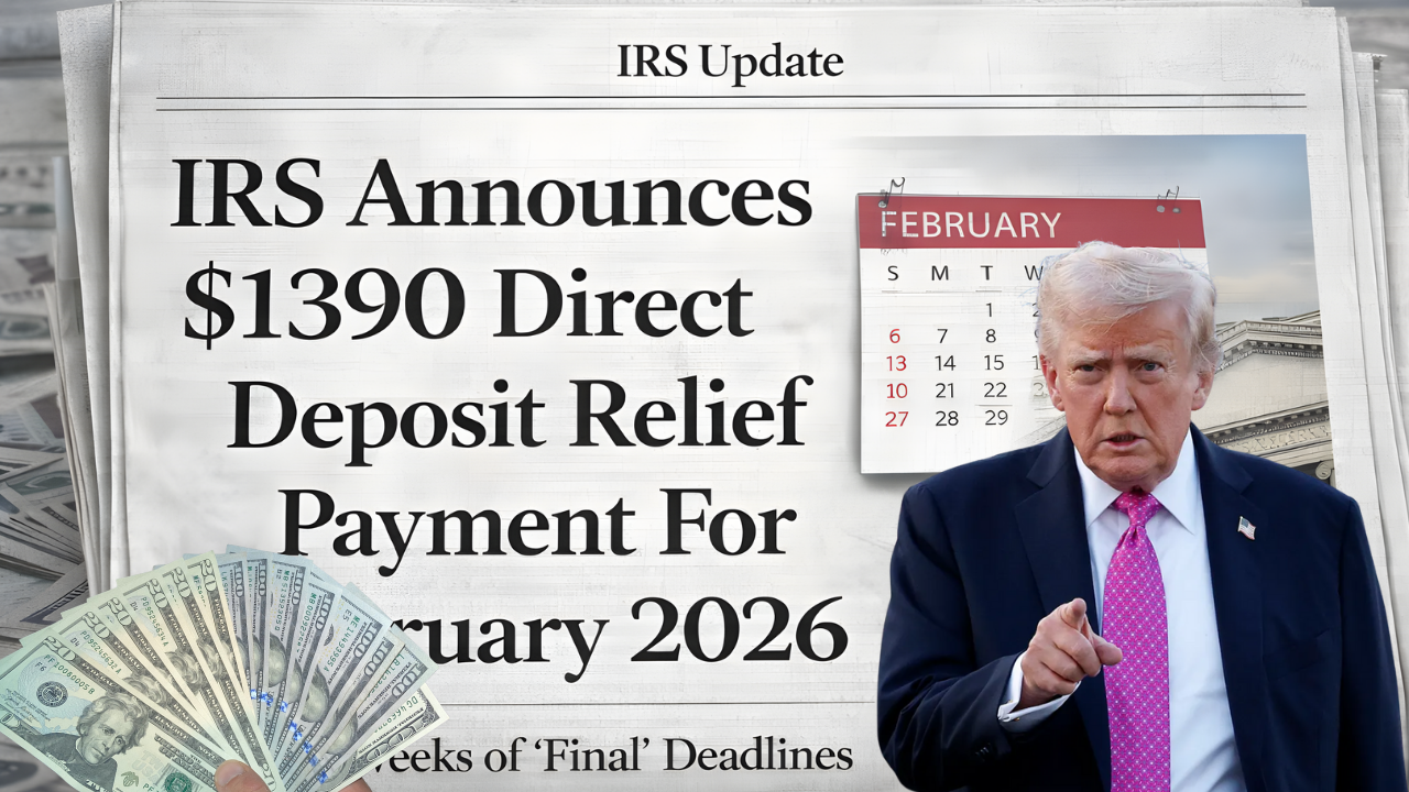 IRS Announces $1390 Direct Deposit Relief Payment